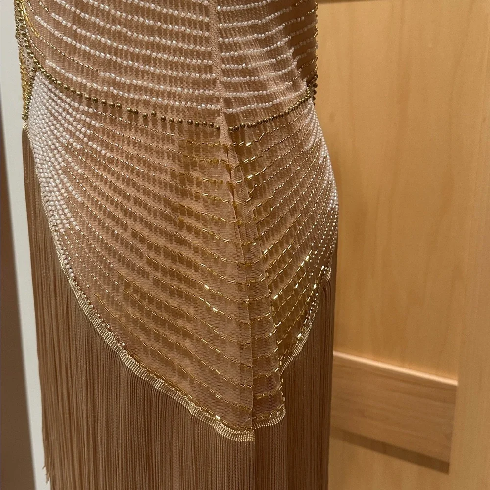 Babeyond Graceful Gradient Bead Fringe Evening Gown size 6 - Picture 6 of 12